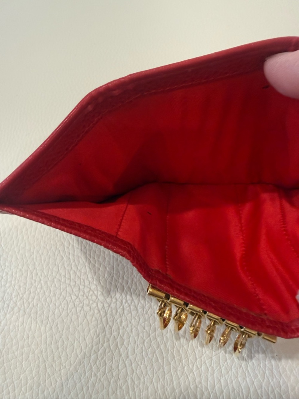 Vintage YSL Yves Saint Laurent Red Slim Wallet - Picture 8 of 10